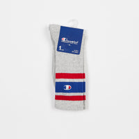 Champion Crew Socks - Grey / Blue / Red thumbnail
