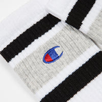 Champion Crew Socks - White / Grey / Black thumbnail