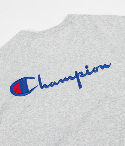 Champion Embroidered Back Logo T-Shirt - Grey