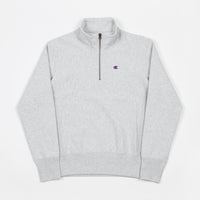 Champion Embroidered Half Zip Sweatshirt - Grey Marl thumbnail