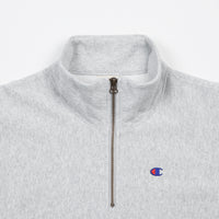 Champion Embroidered Half Zip Sweatshirt - Grey Marl thumbnail