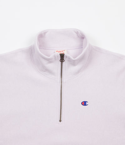 Champion Embroidered Half Zip Sweatshirt - Lavender