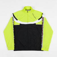 Champion Full Zip Tracksuit Jacket - Black / Lime / White thumbnail