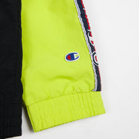 Champion Full Zip Tracksuit Jacket - Black / Lime / White thumbnail