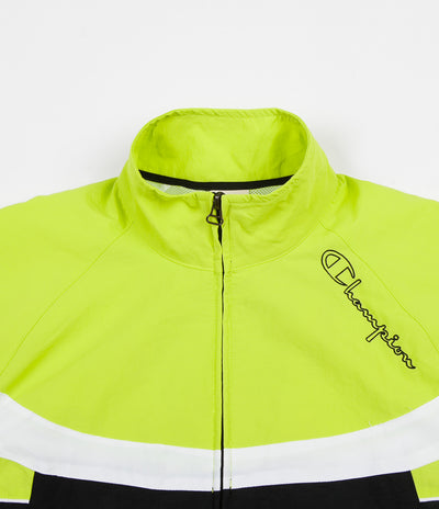 Champion Full Zip Tracksuit Jacket - Black / Lime / White
