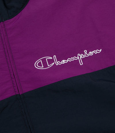 Champion Full Zip Tracksuit Jacket - Navy / Purple / White