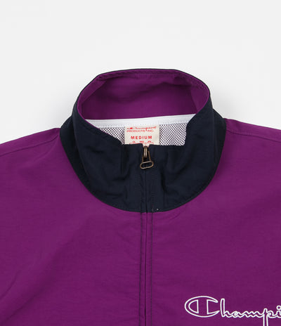 Champion Full Zip Tracksuit Jacket - Navy / Purple / White