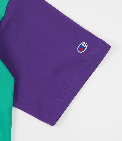 Champion Oversize T-Shirt in Spring Green and Purple