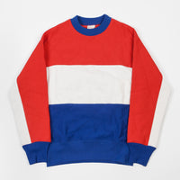Champion Quilted Ski Crewneck Sweatshirt - Red / White / Blue thumbnail