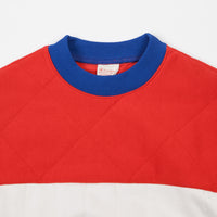 Champion Quilted Ski Crewneck Sweatshirt - Red / White / Blue thumbnail