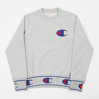 Champion Reverse Weave Embroidered Logo Crewneck Sweatshirt - Grey thumbnail