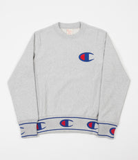 Champion Reverse Weave Embroidered Logo Crewneck Sweatshirt - Grey