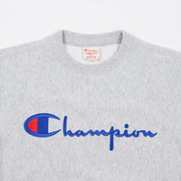 Champion Reverse Weave Script Logo Crewneck Sweatshirt - Grey Marl thumbnail