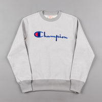 Champion Script Logo Crewneck Sweatshirt - Heather Grey thumbnail