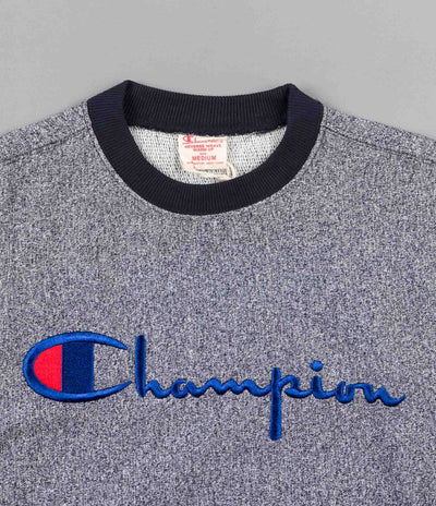Champion Script Logo Crewneck Sweatshirt - Navy Blue