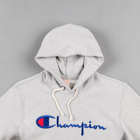 Champion Script Logo Hooded Sweatshirt - Heather Grey thumbnail