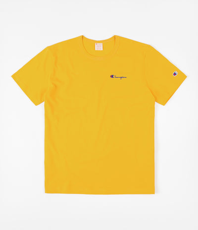 Champion Small Script Crewneck T-Shirt - Mustard