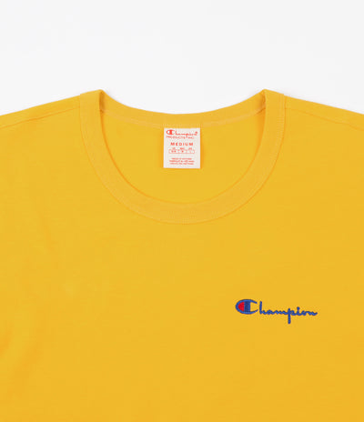 Champion Small Script Crewneck T-Shirt - Mustard