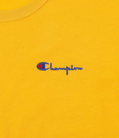 Champion Small Script Crewneck T-Shirt - Mustard