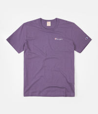 Champion Small Script Crewneck T-Shirt - Purple