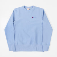 Champion Small Script Reverse Weave Crewneck Sweatshirt - Blue thumbnail