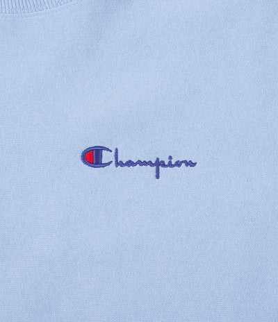 Champion Small Script Reverse Weave Crewneck Sweatshirt - Blue