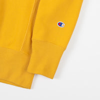 Champion Small Script Reverse Weave Crewneck Sweatshirt - Mustard thumbnail