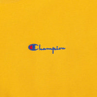 Champion Small Script Reverse Weave Crewneck Sweatshirt - Mustard thumbnail