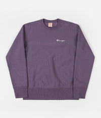 Champion Small Script Reverse Weave Crewneck Sweatshirt - Purple