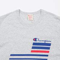 Champion Stripe Logo T-Shirt - Grey Marl thumbnail