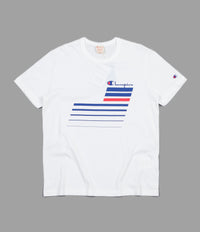 Champion Stripe Logo T-Shirt - White