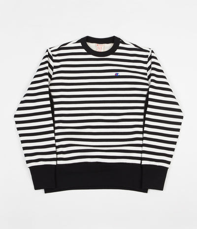 Champion Striped Crewneck Sweatshirt - Black / White