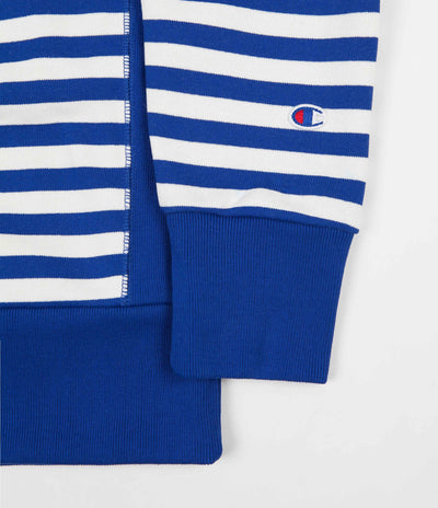 Champion Striped Crewneck Sweatshirt - Blue / White