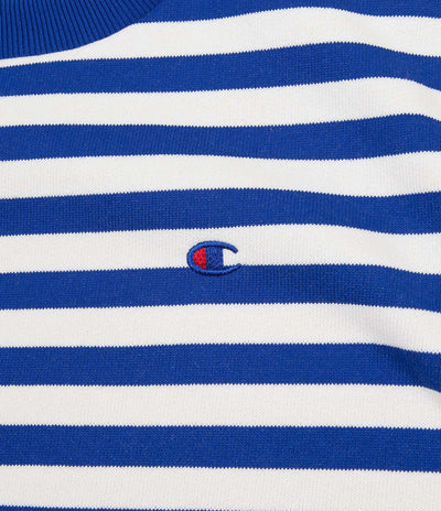 Champion Striped Crewneck Sweatshirt - Blue / White