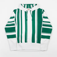Champion Vertical Stripe Hoodie - White / Green thumbnail