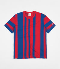 Champion Vertical Stripe T-Shirt - Red / Blue