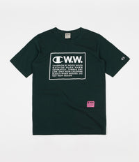 Champion x Wood Wood Rick Box Logo T-Shirt - Green / White
