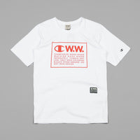 Champion x Wood Wood Rick Box Logo T-Shirt - White / Red thumbnail