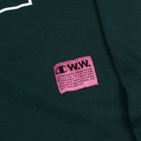 Champion x Wood Wood Rodney Box Logo Long Sleeve T-Shirt - Green / White thumbnail