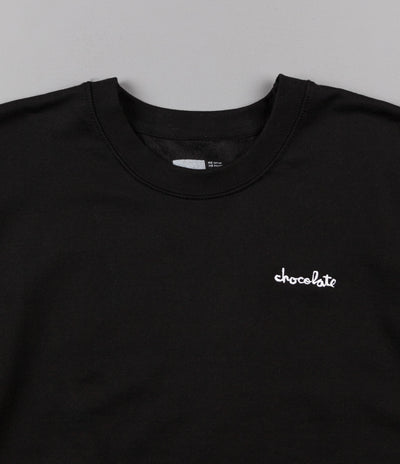 Chocolate Chunk Embroidered Crewneck Sweatshirt - Black