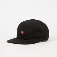 Chocolate Emoji 6 Panel Strapback Cap - Black thumbnail