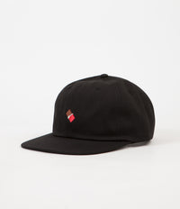 Chocolate Emoji 6 Panel Strapback Cap - Black