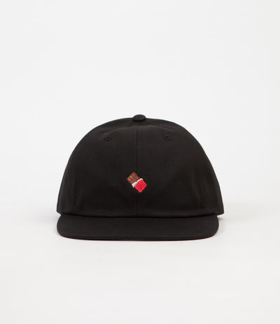 Chocolate Emoji 6 Panel Strapback Cap - Black