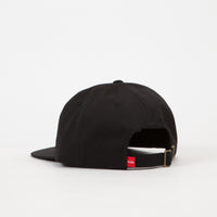 Chocolate Emoji 6 Panel Strapback Cap - Black thumbnail