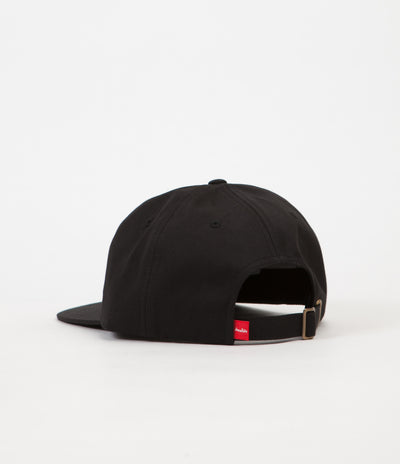 Chocolate Emoji 6 Panel Strapback Cap - Black