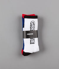 Chrystie NYC OG Logo Socks (2-Pack) - White / Blue