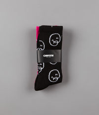Chrystie NYC Bubble Man Socks (2-Pack) - Black / Pink