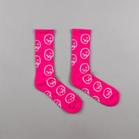 Chrystie NYC Bubble Man Socks (2-Pack) - Black / Pink thumbnail