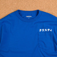 Chrystie NYC Japanese Logo Pocket T-Shirt - Royal Blue thumbnail