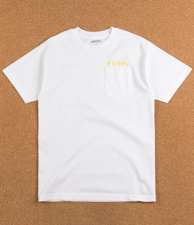 Chrystie NYC Japanese Logo Pocket T-Shirt - White